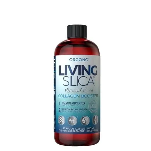 Living Silica Collagen Booster Liquid | Vegan Collagen Boosting Drink | Supports Healthy Collagen and Elastin Production for Joint & Bone Support, Glowing Skin, Strong Hair & Nails. 16.9 oz