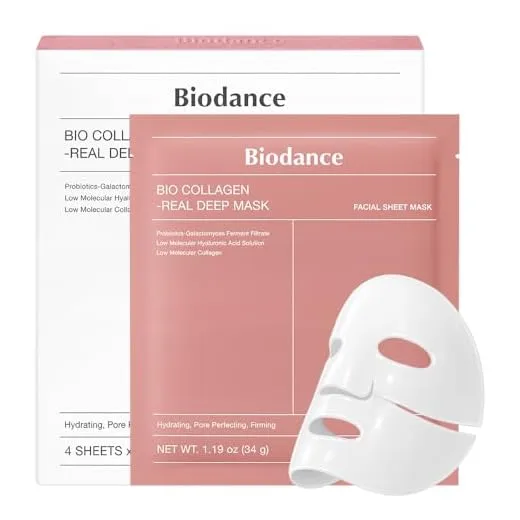 BIODANCE Bio-Collagen Deep Hydrating Overnight Mask, Pore Minimizing, Elasticity Improvement, 34g x4ea