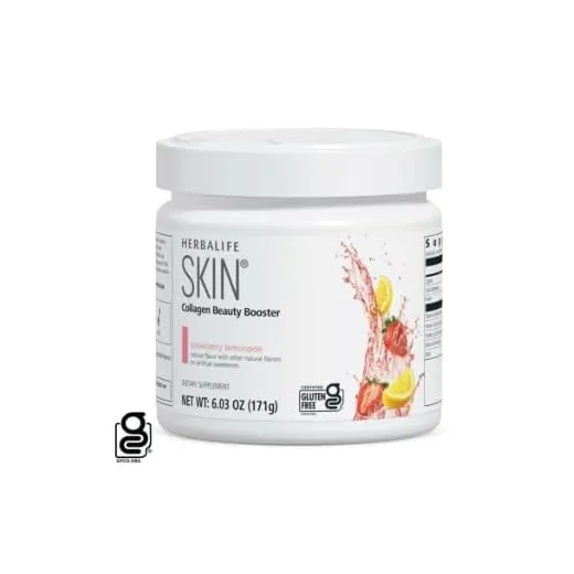 Herbalife Skin Collagen Beauty Booster Lemonade Strawberry Flavor 6.03 Oz: No Artificial Flavor, No Artificial Sweeteners, Gluten-Free