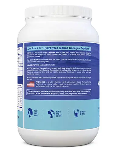 EXTRA LARGE 3 lb. Marine Collagen Peptides Powder. Wild-Caught Fish, Non-GMO. Supports Healthy Skin, Hair, Joints and Bones. Hydrolyzed Type 1 & 3 Protein. Amino Acids, Unflavored, Easy to Mix.