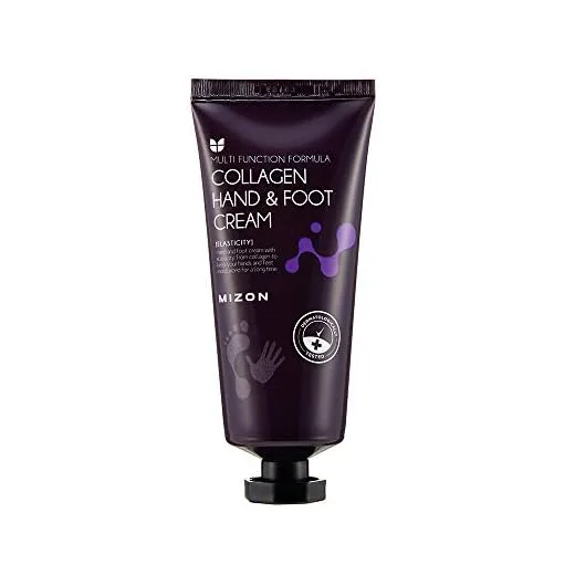 MIZON Anti Aging Collagen Repairing Hand Cream, Moisturizing Lotion Skin Porectant for Dry Hands, Heels and Elbows, for Cracked Hands and Feet, Dry Skin Relief, All Skin Types 100ml 3.38 fl oz
