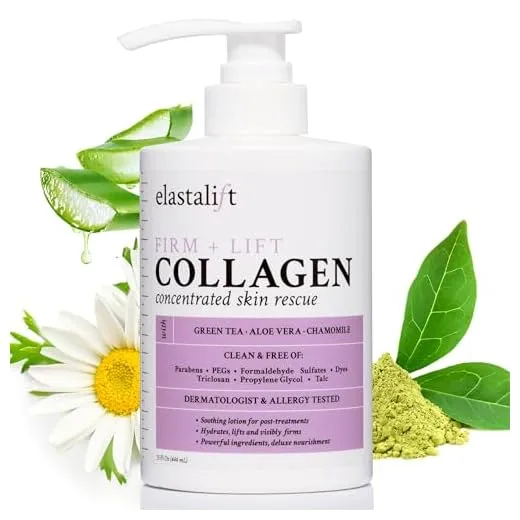 Elastalift Collagen Cream Skin Care Face Lotion & Body Lotion For Dry Skin | Skin Tightening Cream Collagen Firming Lotion Body Moisturizer Lifts, Firms, & Tightens For Younger Looking Skin, 15 Fl Oz