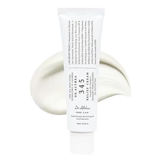 Dr.Althea 345 Relief Cream | Moisturizer for Soothing Recovery and Blemish Care with PDRN & Niacinamide | Korean Vegan Skin Care for All Skin Types, 1.69 Fl Oz (Ver.2 - Pack of 1)
