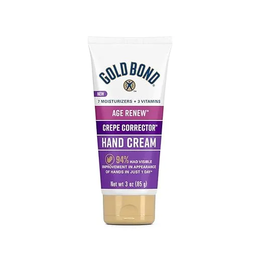 Gold Bond Age Renew Crepe Corrector Hand Cream, Replenishing & Smoothing Formula, 3 oz.