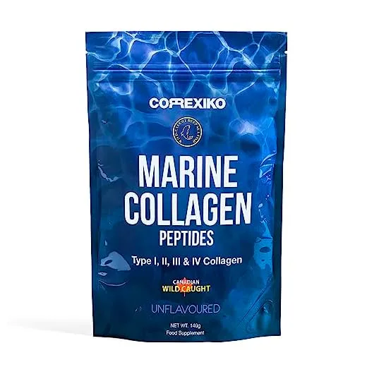 Hydrolyzed Marine Collagen Peptides Powder. Canadian Wild-Caught Fish Skin(Not Scales)-Colageno Hidrolizado en Polvo- Vital Protein Supplement for Skin, Hair, Joints and Digestion- Marine Powder (5oz)