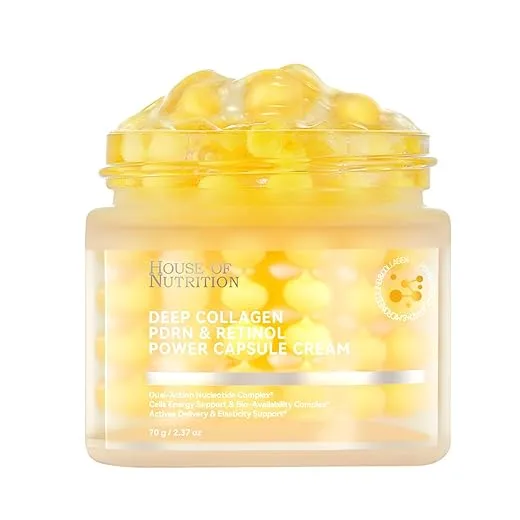 Deep Collagen Capsule Cream with PDRN & Retinol – Microneedling Anti-Aging Face Moisturizer for Firmness, Wrinkle Care & Elasticity Support,2.37 fl.oz