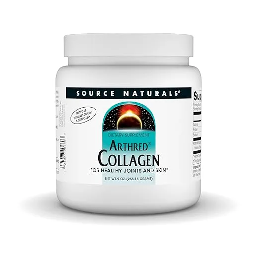 Source Naturals Arthred Collagen Protein Powder - Unflavored Quick Dissolve Hydrolyzed Peptides - Anti Aging Support For Bone, Joint & Skin Health - 9 oz (30 Servings)