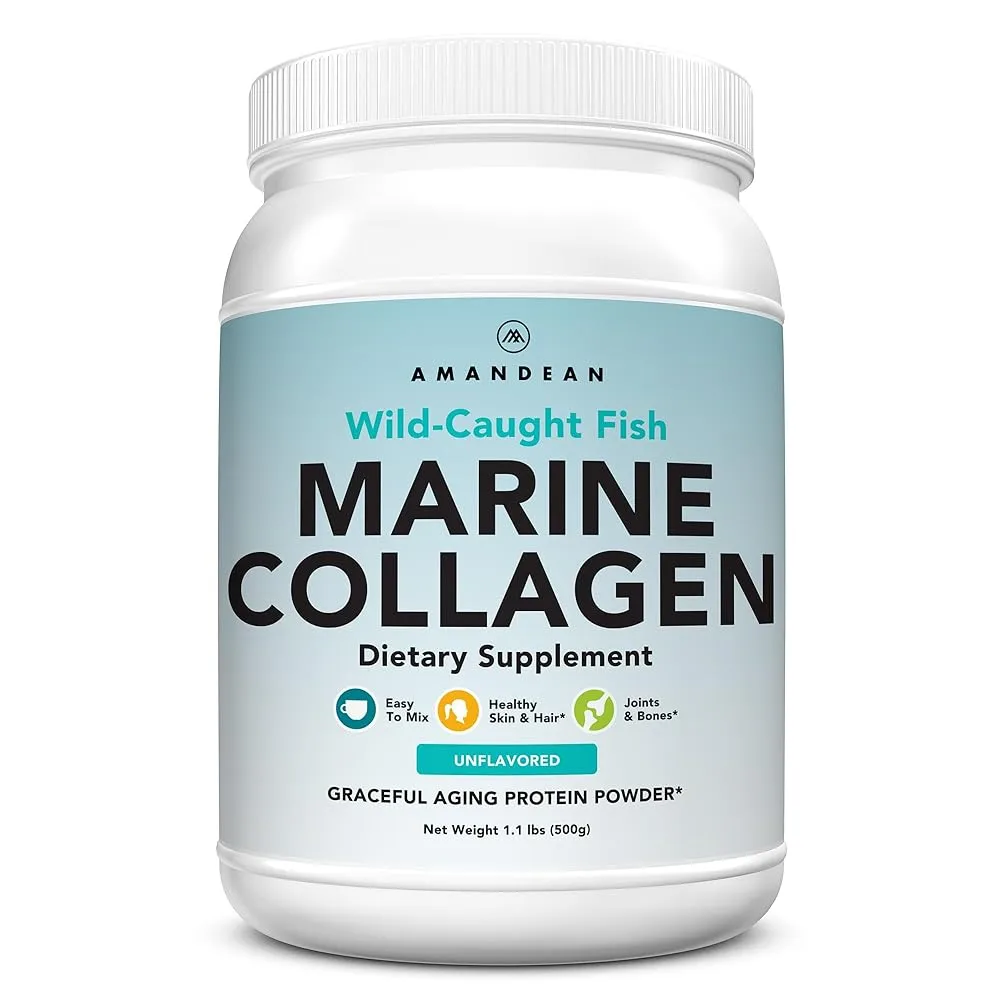 AMANDEAN Marine Collagen Peptides Powder – Natural Beauty Boost
