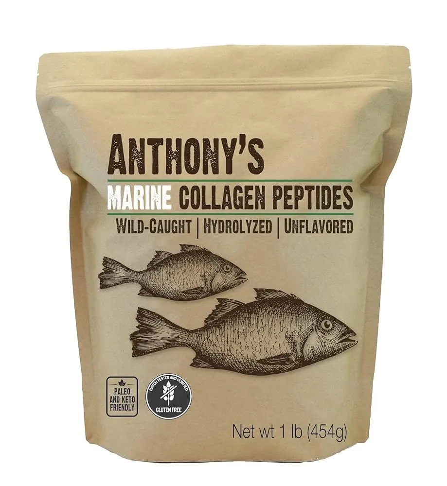 1-Pound Anthony’s Marine Collagen Peptides: Pure Beauty Boost