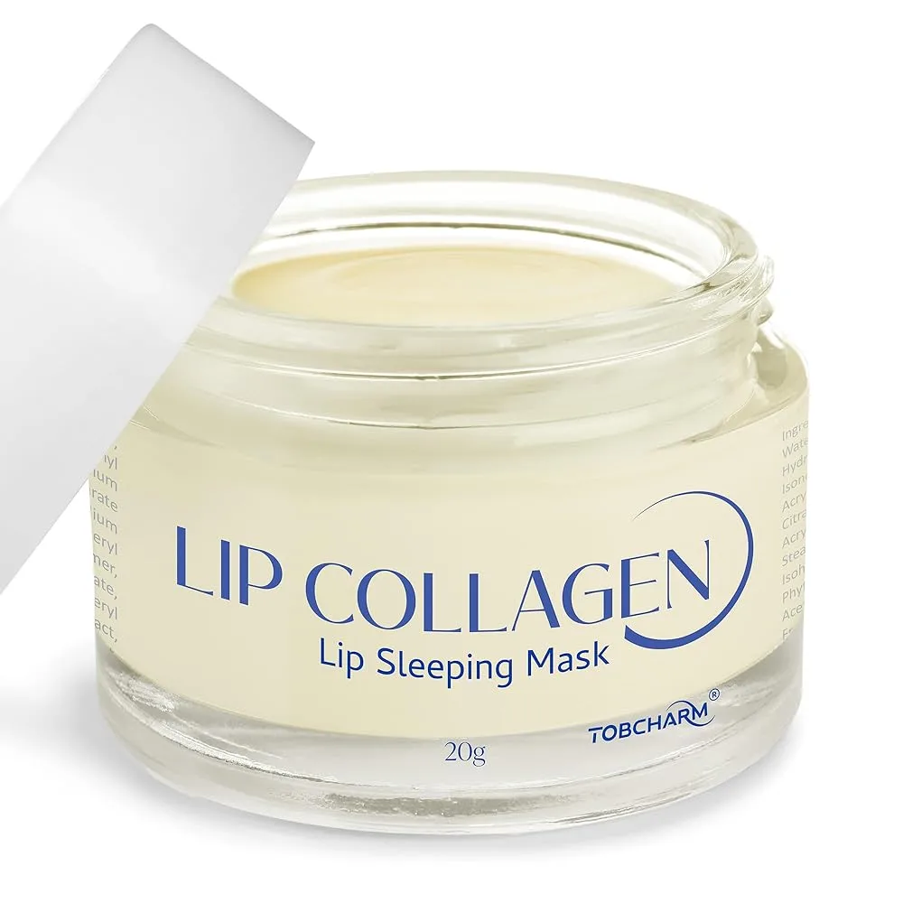 Tobcharm Lip Sleeping Mask(20g), Lip Collagen, Lip Mask Overnight, Lip Plumper Advanced with Hyaluronic Acid, Lip Balm With Peptide Complex For Lip Wrinkles Repair Overnight Lip Masks